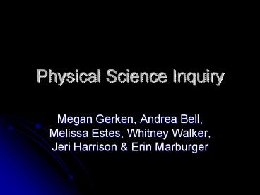 Physical Science Inquiry