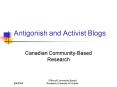 Antigonish and Activist Blogs PowerPoint PPT Presentation