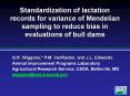 Standardization of lactation records for variance of Mendelian sampling to reduce bias in evaluations of bull dams PowerPoint PPT Presentation