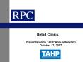 Retail Clinics PowerPoint PPT Presentation