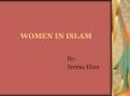WOMEN IN ISLAM PowerPoint PPT Presentation
