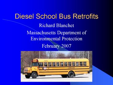 Diesel School Bus Retrofits