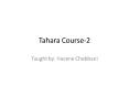 Tahara Course2 PowerPoint PPT Presentation