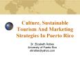 Culture, Sustainable Tourism And Marketing Strategies In Puerto Rico PowerPoint PPT Presentation