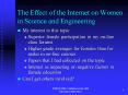 The Effect of the Internet on Women in Science and Engineering PowerPoint PPT Presentation