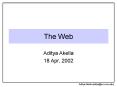 The Web PowerPoint PPT Presentation
