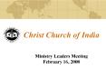Christ Church of India PowerPoint PPT Presentation