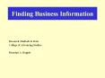 Finding Business Information. Brendan Rapple AD140 PowerPoint PPT Presentation