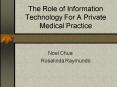 The Role of Information Technology For A Private Medical Practice PowerPoint PPT Presentation
