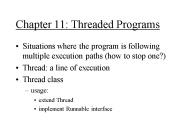 Chapter 11: Threaded Programs