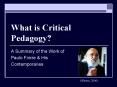 What is Critical Pedagogy? PowerPoint PPT Presentation