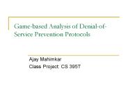 Gamebased Analysis of DenialofService Prevention Protocols