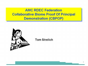 AMC RDEC Federation Collaborative Biome Proof Of Principal Demonstration CBPOP