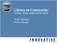 Library as Community: reviews, ratings, feeds and the future