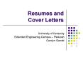 Resumes and Cover Letters PowerPoint PPT Presentation