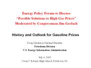 History and Outlook for Gasoline Prices