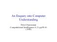 An Enquiry into Computer Understanding PowerPoint PPT Presentation