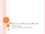Recycling Bulletin Board
