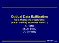 Optical Data Exfiltration from Microsensor Networks smart dust by any other name PowerPoint PPT Presentation