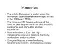 Mannerism PowerPoint PPT Presentation
