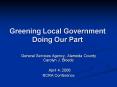 Greening Local Government Doing Our Part PowerPoint PPT Presentation