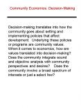 Decisionmaking translates into how the community goes about setting and implementing policies that a PowerPoint PPT Presentation
