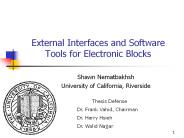 External Interfaces and Software Tools for Electronic Blocks
