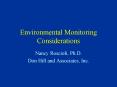 Environmental Monitoring Considerations PowerPoint PPT Presentation