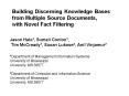 Building Discerning Knowledge Bases from Multiple Source Documents, with Novel Fact Filtering PowerPoint PPT Presentation