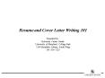 Resume and Cover Letter Writing 101 PowerPoint PPT Presentation