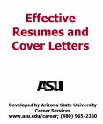 Effective Resumes and Cover Letters PowerPoint PPT Presentation