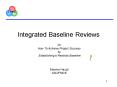 Integrated Baseline Reviews PowerPoint PPT Presentation