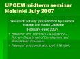 UPGEM midterm seminar Helsinki July 2007 PowerPoint PPT Presentation