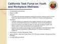 California Task Force on Youth and Workplace Wellness PowerPoint PPT Presentation