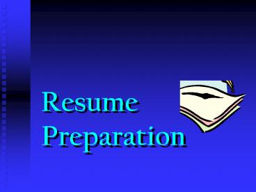 Resume Preparation