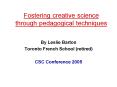 Fostering creative science through pedagogical techniques PowerPoint PPT Presentation
