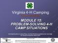 Virginia 4H Camping Volunteer Training Modules PowerPoint PPT Presentation