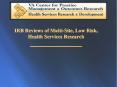 IRB Reviews of MultiSite, Low Risk, Health Services Research PowerPoint PPT Presentation