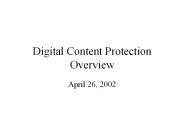 Digital Content Protection Overview