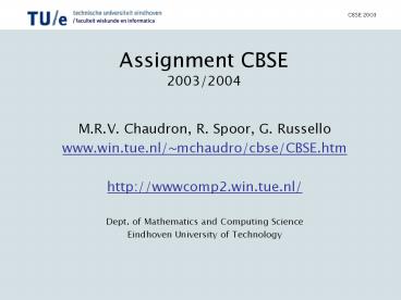 Assignment CBSE 20032004