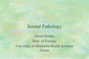 Scrotal Pathology