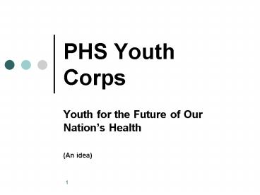 PHS Youth Corps