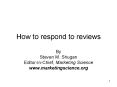 How to respond to reviews PowerPoint PPT Presentation