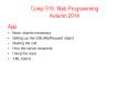 Comp 519: Web Programming Autumn 2014 PowerPoint PPT Presentation