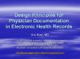 Design Principles for Physician Documentation in Electronic Health Records PowerPoint PPT Presentation