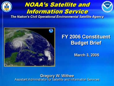 NOAAs Satellite and Information Service
