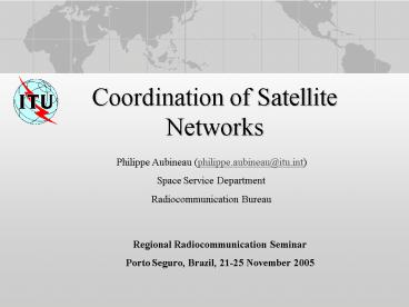 Coordination of Satellite Networks