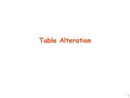 Table Alteration