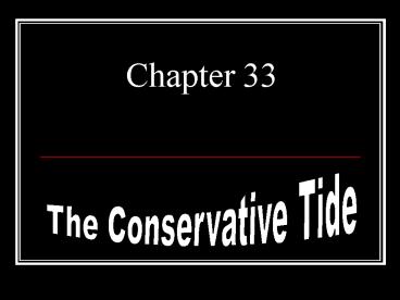 The Conservative Tide