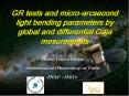 GR tests and microarcsecond light bending parameters by global and differential Gaia mesurements PowerPoint PPT Presentation